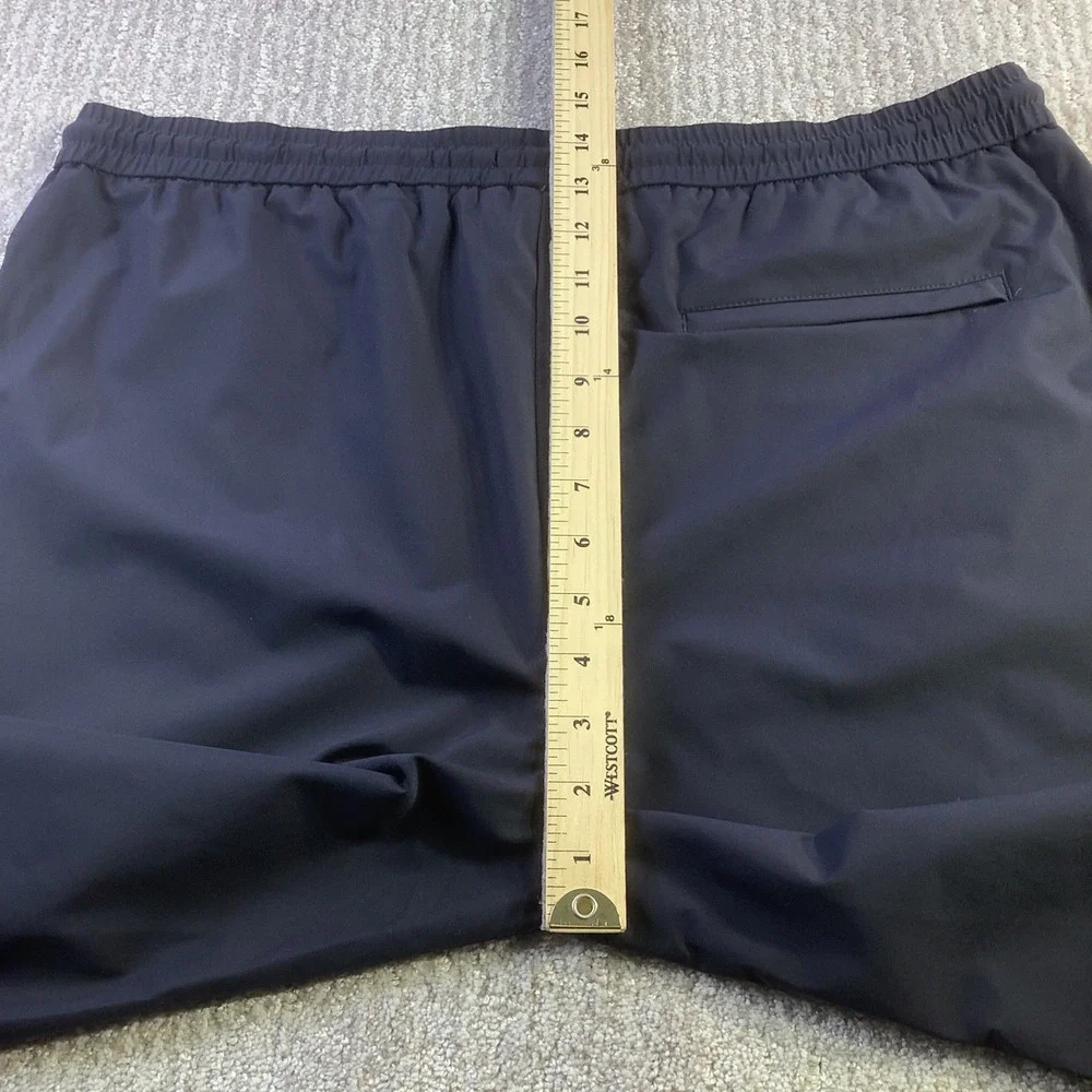 REISS Mens Navy Climb Trouser Relaxed Fit Drawstring Waist Zip Ankle Size 36 NWT